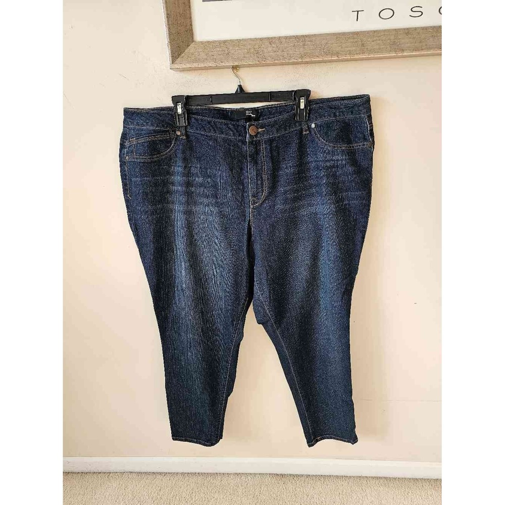1822 Denim Women Plus 22W Dark Wash Skinny High Rise Stretch Jeans